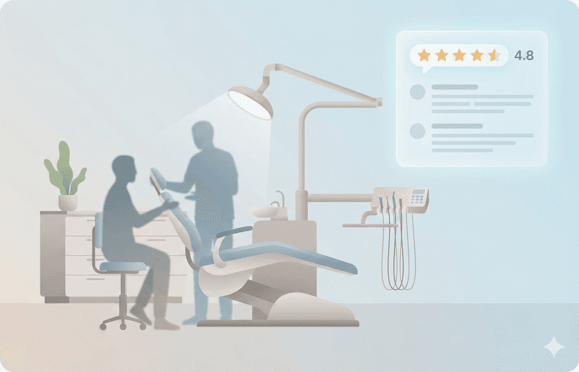 Illustration representing a dental clinic