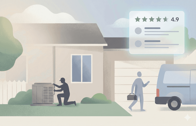 Illustration representing a home services business